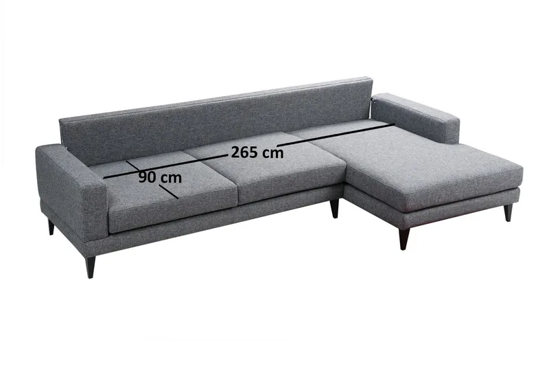 Vuodesohva Stancle Divaanilla Oikea - Harmaa - Huonekalut - Sohva - Vuodesohva