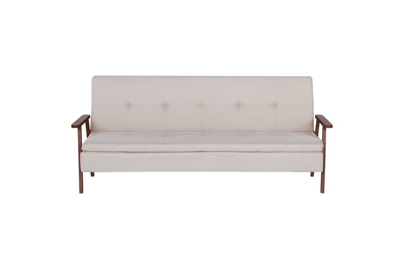 Vuodesohva Tjorn, Beige, tumma puu, 185x110 cm