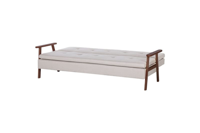 Vuodesohva Tjorn - Beige, tumma puu, 185x110 cm - Huonekalut - Sohva - Vuodesohva - 3 istuttava vuodesohva