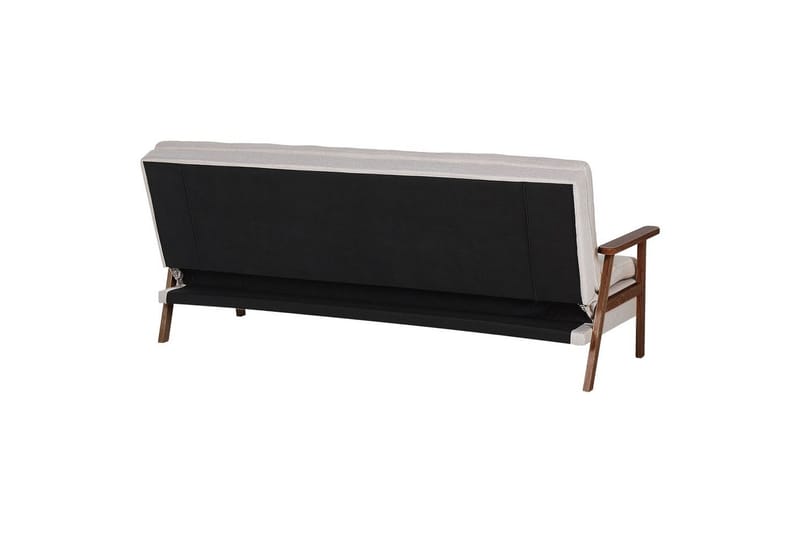 Vuodesohva Tjorn - Beige, tumma puu, 185x110 cm - Huonekalut - Sohva - Vuodesohva - 3 istuttava vuodesohva