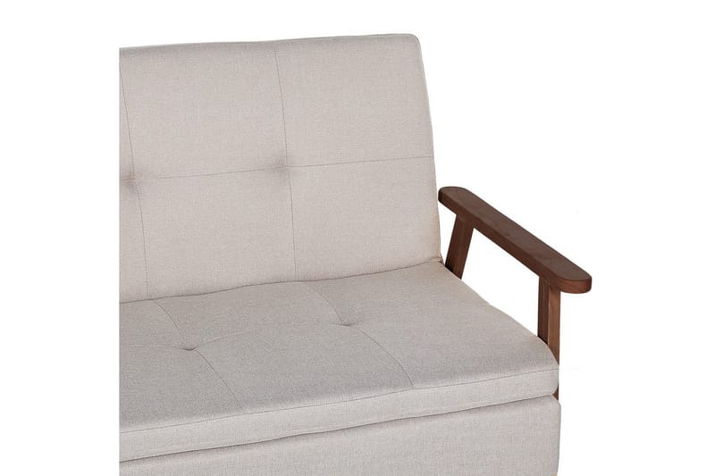 Vuodesohva Tjorn - Beige, tumma puu, 185x110 cm - Huonekalut - Sohva - Vuodesohva - 3 istuttava vuodesohva