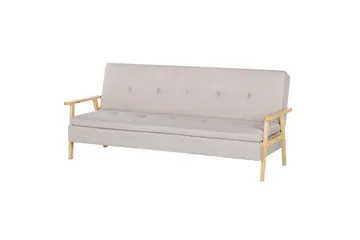 Vuodesohva Tjorn - Beige, vaalea puu, Beige, Vaalea puu, 185x110 cm - Huonekalut - Sohva - Vuodesohva - 3 istuttava vuodesohva