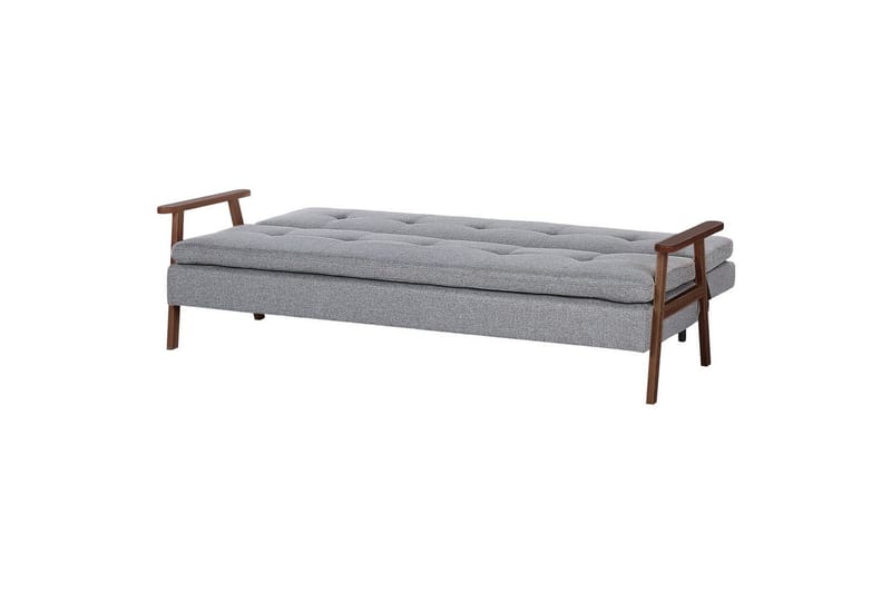 Vuodesohva Tjorn - Vaaleanharmaa, tummaa puuta, Vaaleanharmaa, tumma puu, 185x110 cm - Huonekalut - Sohva - Vuodesohva - 3 istuttava vuodesohva