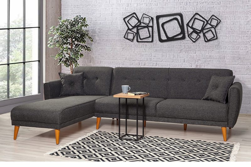 Vuodesohva Tufford divaanilla Vasen - Harmaa - Huonekalut - Sohva - Vuodesohva