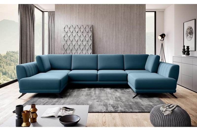 Vuodesohva Tupla-avopääty Kazuma - Sininen - Huonekalut - Sohva - Vuodesohva