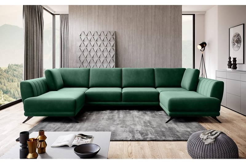 Vuodesohva Tupla-avopääty Kazuma - Vihreä - Huonekalut - Sohva - Vuodesohva