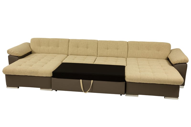 Vuodesohva Tupladivaani Orduna 4:n ist 315x130 cm U-muoto - Musta - Huonekalut - Sohva - Vuodesohva