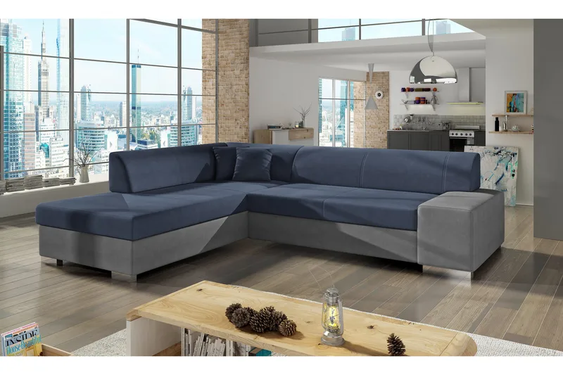 Vuodesohva Ullestret avopäädyllä, Sininen/Harmaa