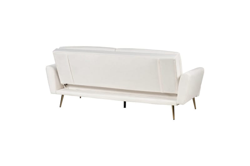 Vuodesohva Vettre - Valkoinen, kulta - Huonekalut - Sohva - Vuodesohva - 3 istuttava vuodesohva