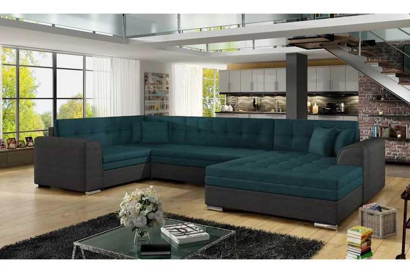 Vuodesohva Zambia tupladivaanilla - Vihreä/Harmaa - Huonekalut - Sohva - Vuodesohva