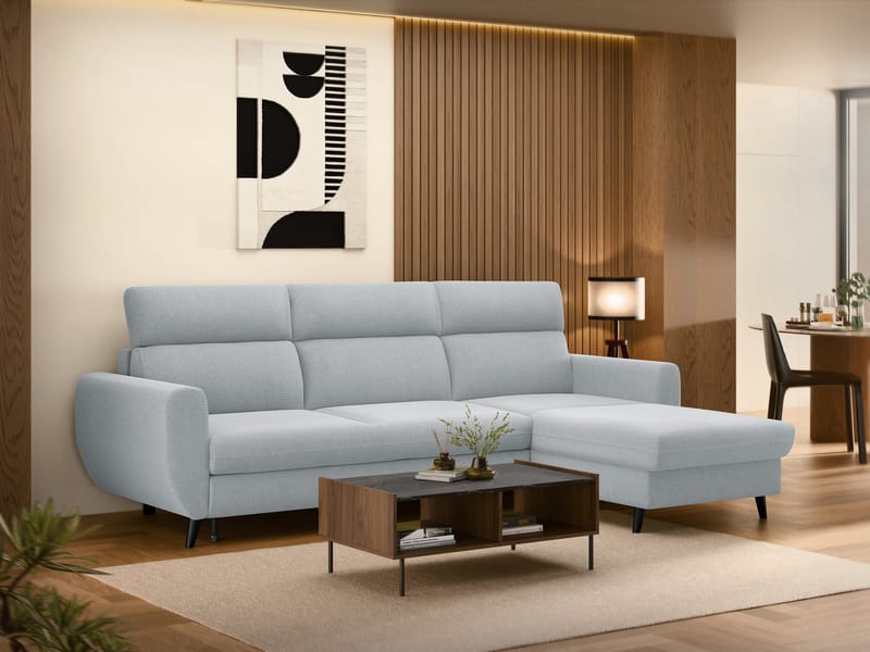 Vylon 3-istuttava vuodesohva divaanilla - sininen - Huonekalut - Sohva - Vuodesohva