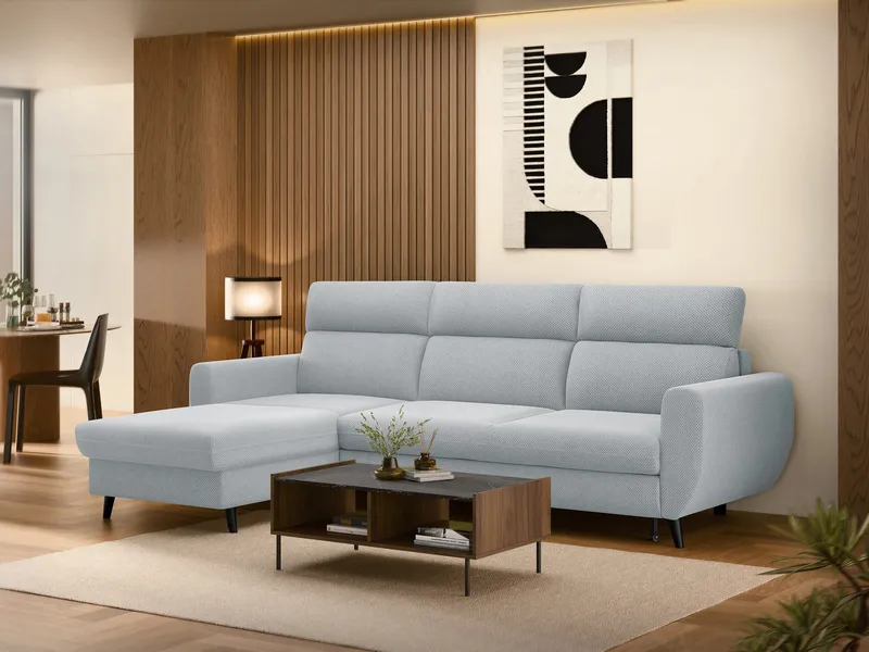 Vylon 3-istuttava vuodesohva divaanilla - sininen - Huonekalut - Sohva - Vuodesohva