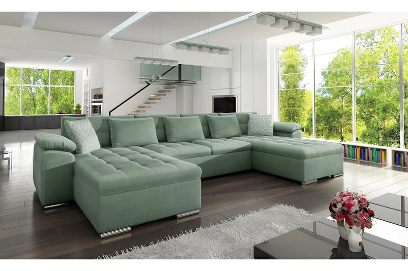 Wicenza U-Vuodesohva 375x155x76 cm - Huonekalut - Sohva - Vuodesohva