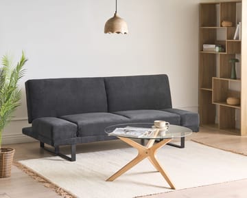 York 2-istuttava kokoontaitettava vuodesohva 105x190 cm chenilleä - Antrasiitti - Huonekalut - Sohva - Vuodesohva - 2 istuttava vuodesohva