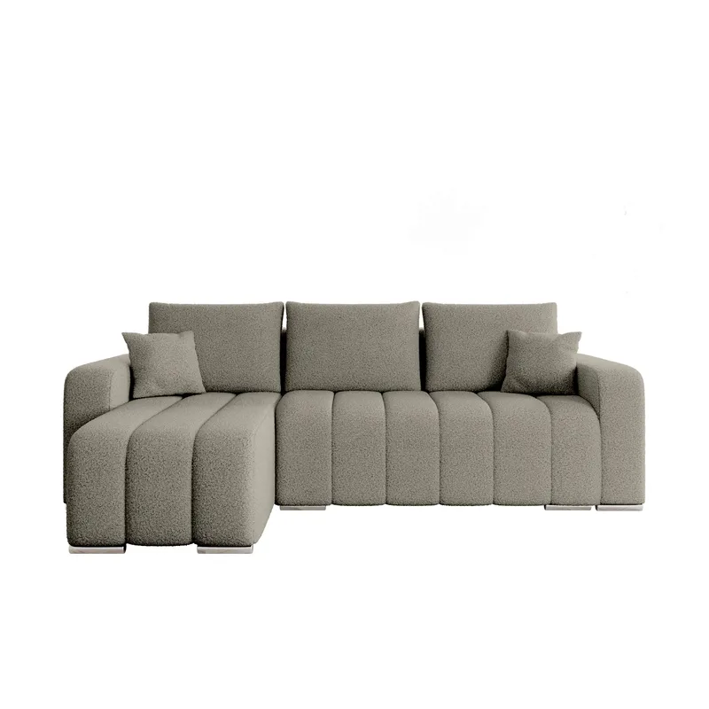 Zulueta 3-istuttava vuodesohva divaanilla, Lambi 03 (harmaa)