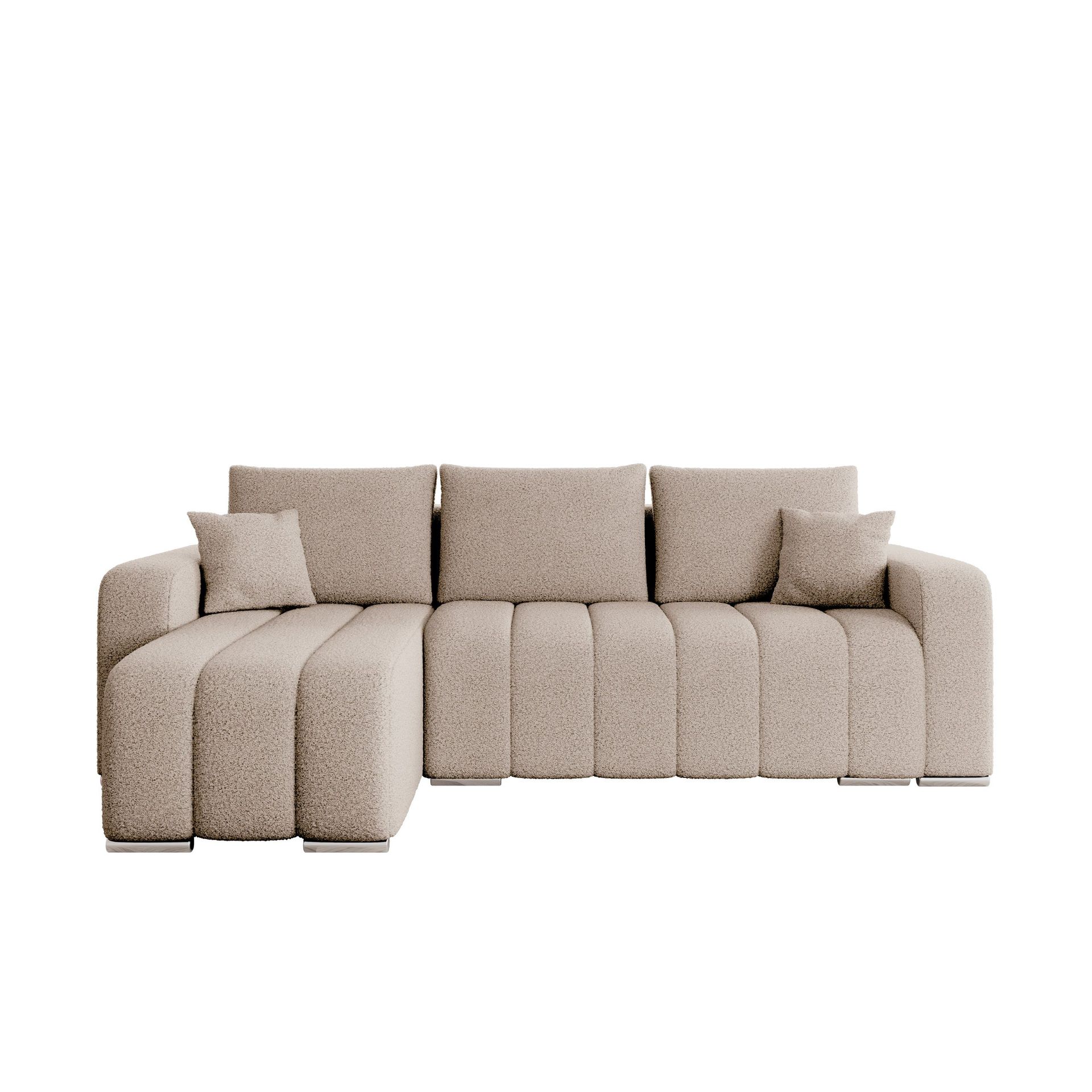 Zulueta 3-istuttava vuodesohva divaanilla - Lambi 06 (beige)