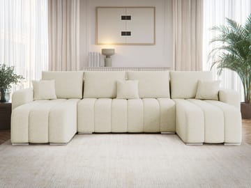 Zulueta 4-istuttava vuodesohva kaksinkertaisella divaanilla - beige - Huonekalut - Sohva - Vuodesohva