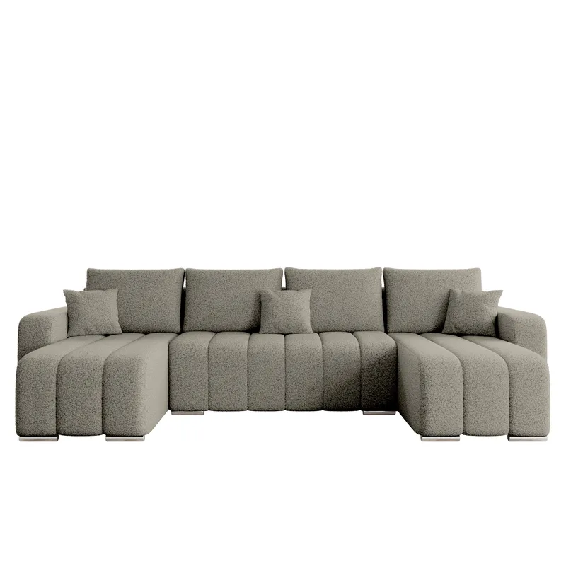 Zulueta 4-istuttava vuodesohva kaksinkertaisella divaanilla - harmaa - Huonekalut - Sohva - Vuodesohva