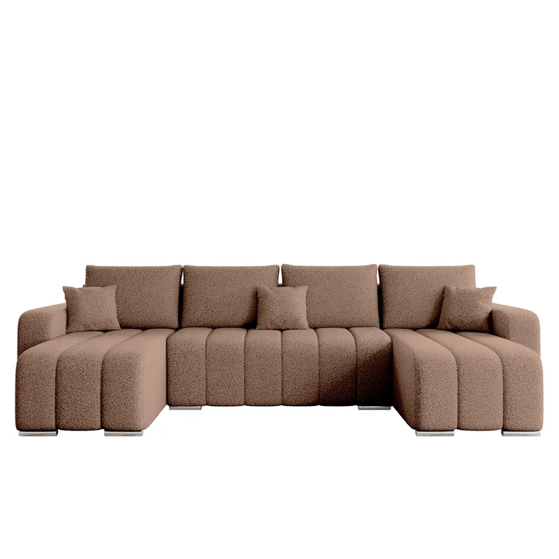 Zulueta 4-istuttava vuodesohva kaksinkertaisella divaanilla, ruskea