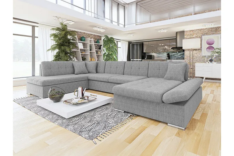 Zumar 4-sits Hörnbäddsoffa Ljusgrå - Huonekalut - Sohva - Vuodesohva