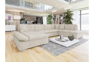 Zumar Vuodesohva Divaanilla ja Sjeslongilla 4-istuttava Bouclé - Beige - Huonekalut - Sohva - Vuodesohva - Divaanivuodesohva