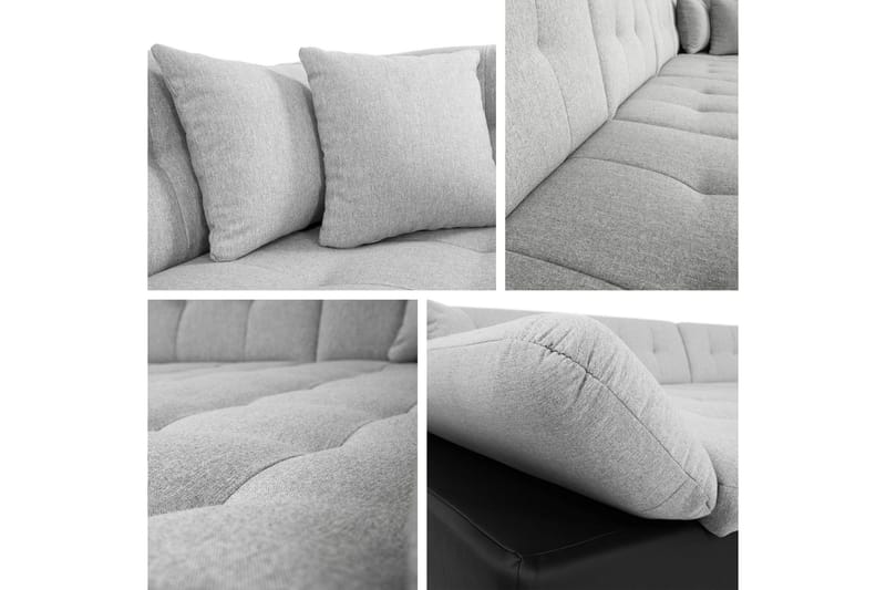 Zumar Vuodesohva Divaanilla ja Sjeslongilla 4-istuttava Chenille - Beige - Huonekalut - Sohva - Vuodesohva