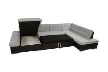 Zumar Vuodesohva Divaanilla ja Sjeslongilla 4-istuttava Chenille - Beige - Huonekalut - Sohva - Vuodesohva