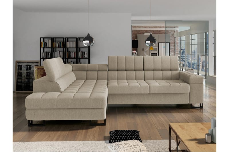 Warwick Vuodesohva 3-Istuttavalla Leposohvalla - Beige - Huonekalut - Sohva - Vuodesohva