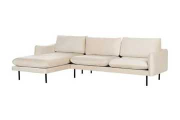 Woodal Kulmasohva 4-istuttava - Beige/Musta - Huonekalut - Sohva - Samettisohva