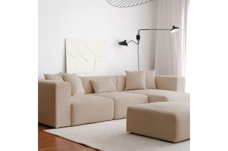 Yolo Sohva med Divan 6-sits, Beige