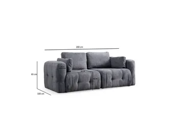 Yvara Sohva 2-sits - Harmaa - Huonekalut - Sohva - Moduulisohva