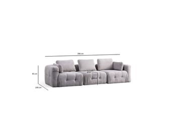 Yvara Sohva 3-sits - Harmaa - Huonekalut - Sohva - Moduulisohva