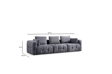 Yvara Sohva 3-sits - Harmaa - Huonekalut - Sohva - Moduulisohva