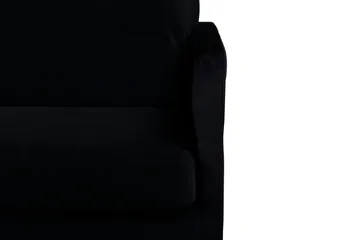 Zoom 3-istuttava sohva samettia - Musta - Huonekalut - Sohva - 3:n istuttava sohva