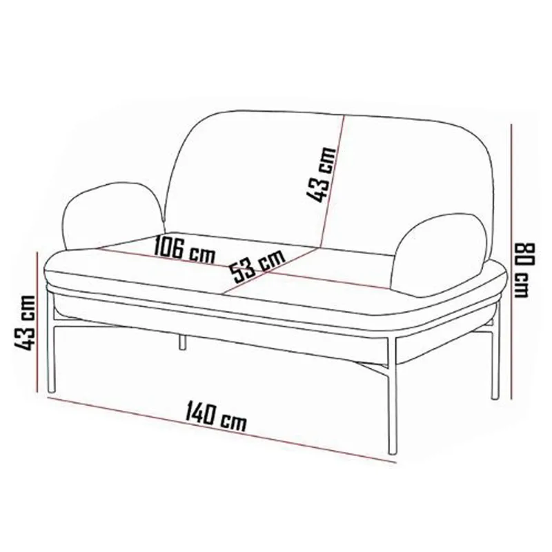 Zyricus sohvaryhmä 2-istuttava sohva + 2 nojatuolia Teddy - Huonekalut - Sohva - Sohvaryhmä