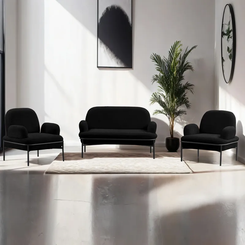 Zyricus sohvaryhmä 2-istuttava sohva + 2 nojatuolia Teddy - Huonekalut - Sohva - Sohvaryhmä