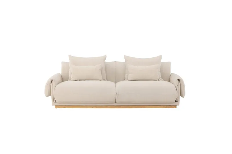 Tavallinen sohva ilman divaania ja šezlongia VIND Sohva VIND 3-istuttava Mollösund 237x95x82 cm beige Beige, undefined