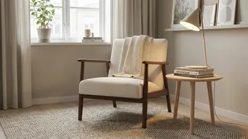Ängsbro-nojatuoli, kangasverhoilu - Beige - Huonekalut - Tuoli & nojatuoli - Nojatuoli & lepotuoli
