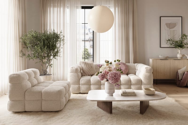 Nojatuoli Elise - Beige Teddy - Huonekalut - Tuoli & nojatuoli - Nojatuoli & lepotuoli