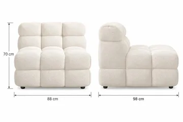 Elise Kuplikas Nojatuoli ilman Käsinojia Teddy-kankaalla - Beige - Huonekalut - Tuoli & nojatuoli - Nojatuoli & lepotuoli