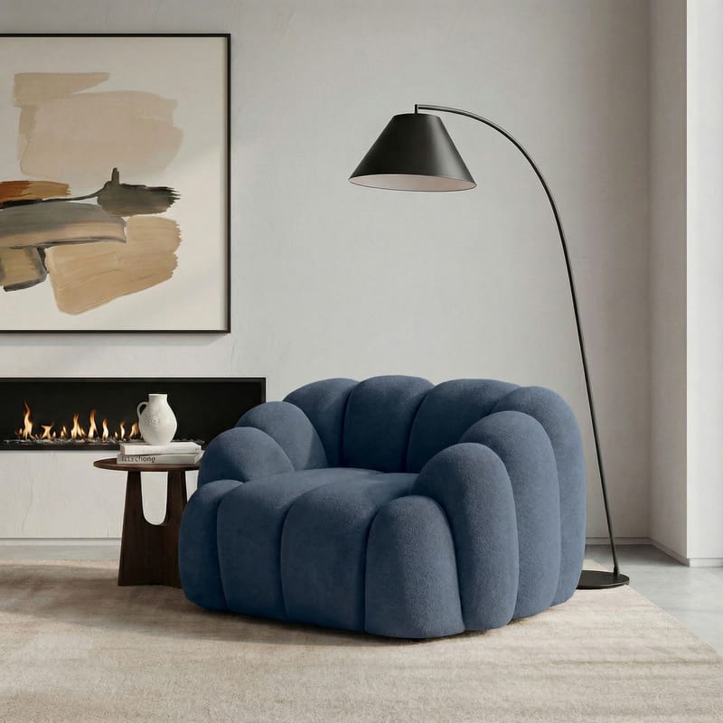 1-Seat Sofa Atelier Del Sofa Laivastonsininen - Tummansininen - Huonekalut - Tuoli & nojatuoli - Nojatuoli & lepotuoli