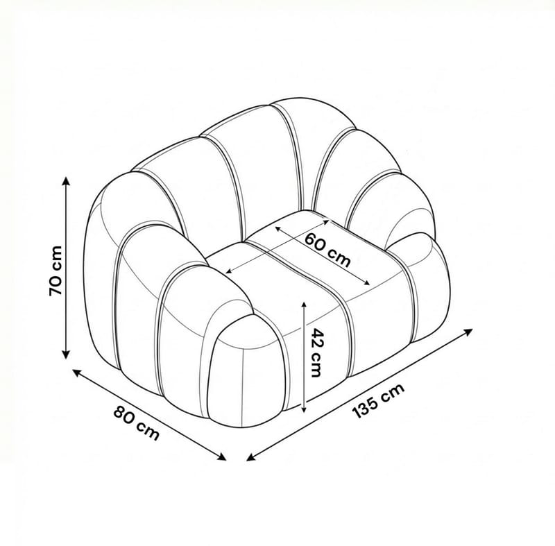 1-Seat Sofa Atelier Del Sofa Laivastonsininen - Tummansininen - Huonekalut - Tuoli & nojatuoli - Nojatuoli & lepotuoli