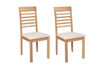2 kpl Ortley-ruokapöydän tuoleja - Vaalea puu, beige - Huonekalut - Tuoli & nojatuoli - Ruokapöydän tuolit