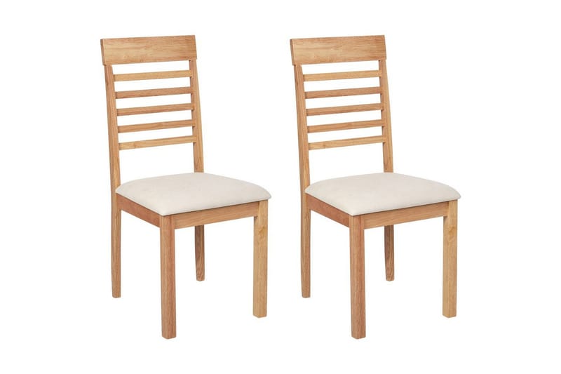 2 kpl Ortley-ruokapöydän tuoleja, Vaalea puu, beige