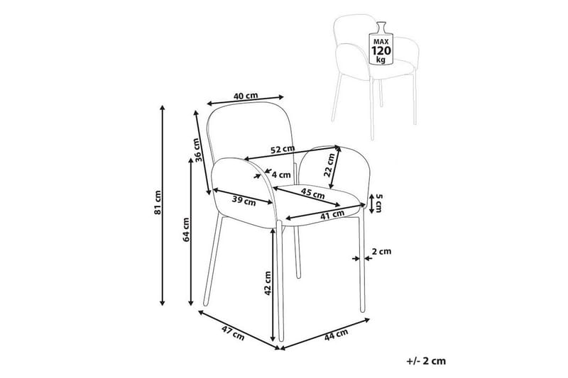 2 ruokatuolia Albee - Mintunvihreä, Musta - Huonekalut - Tuoli & nojatuoli - Ruokapöydän tuolit