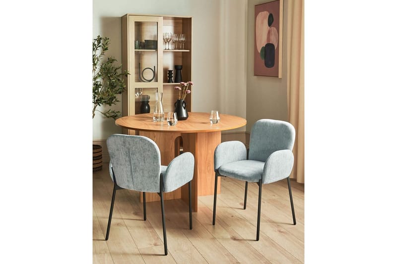 2 ruokatuolia Albee - Mintunvihreä, Musta - Huonekalut - Tuoli & nojatuoli - Ruokapöydän tuolit