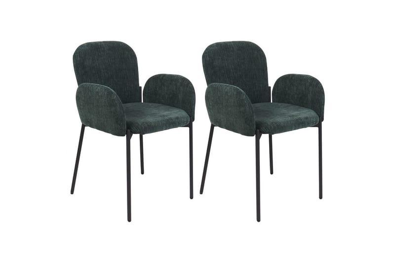 2 ruokatuolia Albee, Vihreä, musta