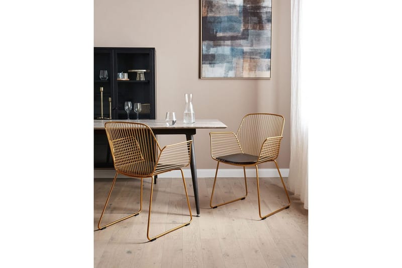 2 ruokatuolia Appleton - Kulta, musta - Huonekalut - Tuoli & nojatuoli - Ruokapöydän tuolit