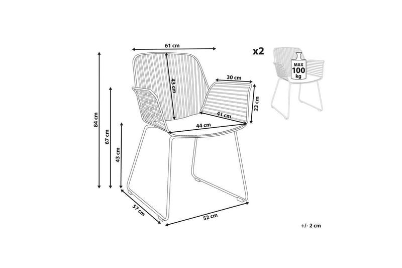 2 ruokatuolia Appleton - Kulta, musta - Huonekalut - Tuoli & nojatuoli - Ruokapöydän tuolit