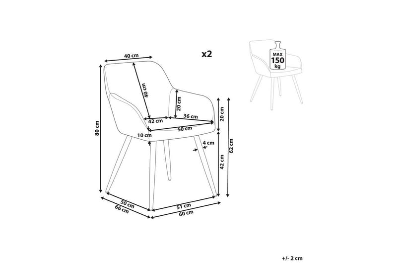 2 ruokatuolia Casmalia - Harmaa, musta - Huonekalut - Tuoli & nojatuoli - Ruokapöydän tuolit